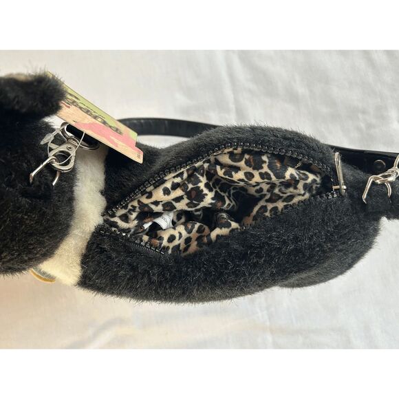 Puppy At Heart Boston Terrier Plush Puppy Purse, Black/White, NWT, Handle - Picture 4 of 9